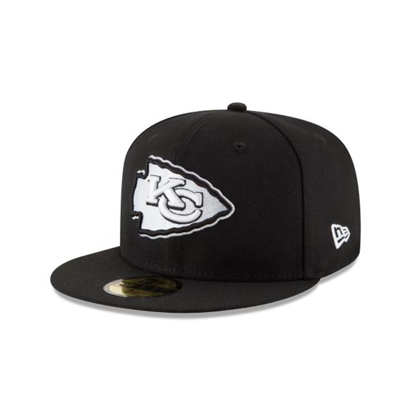 NFL Kansas City Chiefs 59Fifty Fitted (CYV7782) - Black New Era Caps